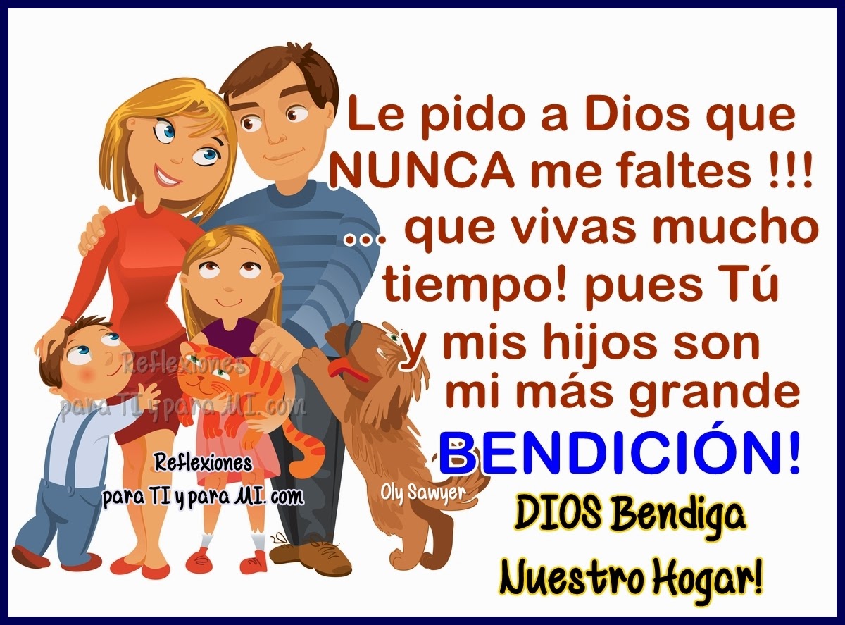 Imágenes cristianas Dios bendiga a mis hijos * Imagenes de amor con frases  y fotos para descargar